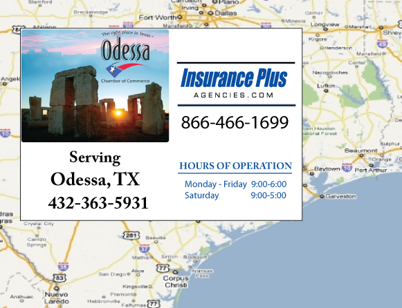 Insurance Plus Agencies (432) 363-5931 is your local Progressive office in Odessa, TX.