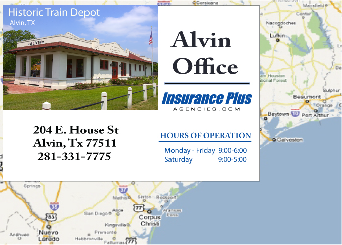 Insurance Plus Agencies of Texas (281) 331-7775 is your Progressive Car Insurance Agent in Alvin, Texas.