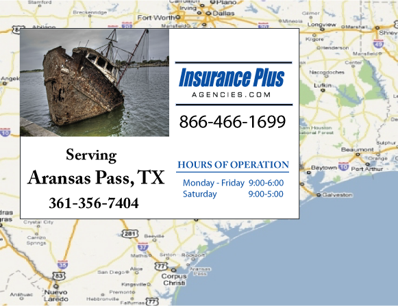 Insurance Plus Agencies (361)356-7404 is your local Progressive office in Aransas Pass, TX.