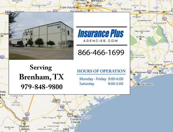Insurance Plus Agencies of Texas (979)848-9800 is your Texas Fair Plan Associatin Agent in Brenham, Texas