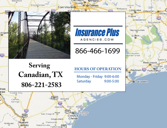 Insurance Plus Agencies of Texas (806)221-2583 is your Progressive Car Insurance Agent in Canadian, Texas.