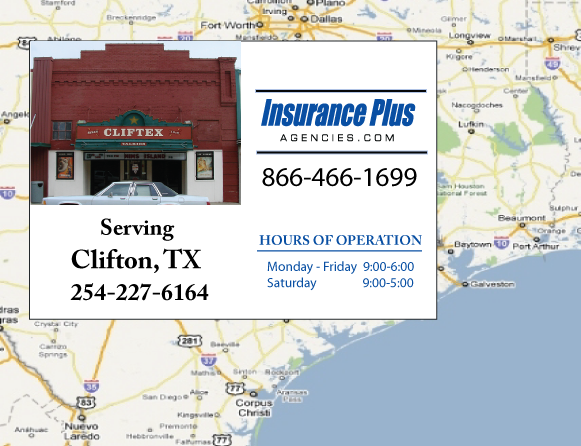 Insurance Plus Agencies of Texas (254)227-6164 is your Progressive Boat, Jet Ski, ATV, Motor Coach, & R.V. Insurance Agent in Clifton, Texas.