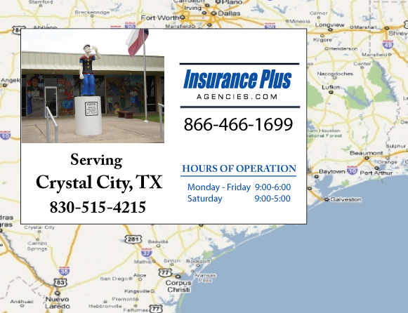 Insurance Plus Agencies of Texas (830)515-4215 is your Texas Fair Plan Association Agent in Crystal City, Texas.