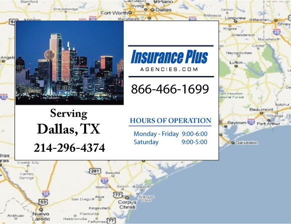 Insurance Plus Agencies of Texas (214) 296-4374 is your Local Progressive Insurance Agent in Dallas, TX.