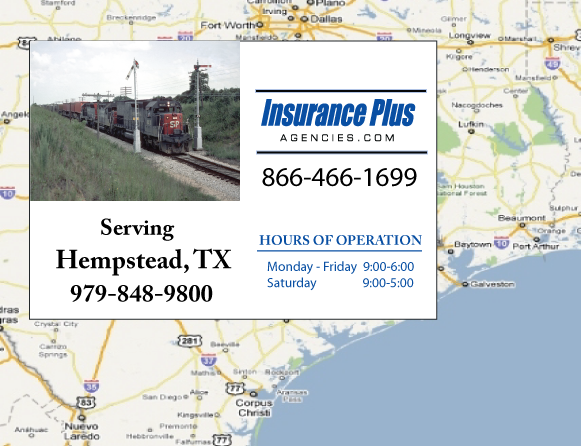 Insurance Plus Agencies of Texas (979)848-9800 is your Texas Fair Plan Association Agent in Hempstead, Texas.