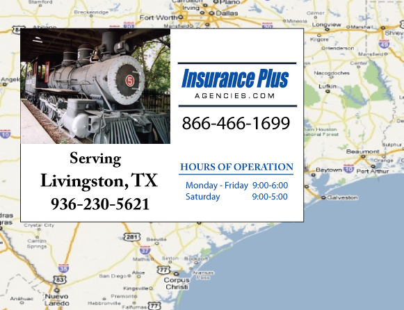 Insurance Plus Agencies of Texas (936) 230-5621 is your local Progressive Motorcycle agent in Livingston, TX.