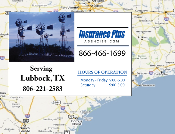 Insurance Plus Agencies of Texas (806)221-2583 is your local Home Insurance Agent in Lubbock, Texas.