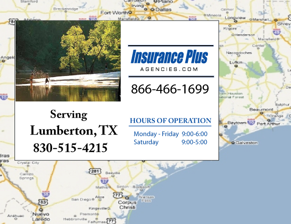 Insurance Plus Agencies of Texas (830)515-4215 is your Texas Fair Plan Association Agent in Lumberton, Texas.