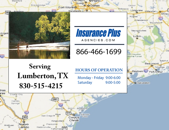 Insurance Plus Agencies of Texas (830)515-4215 is your Car Liability Insurance Agent in Lumberton, Texas.