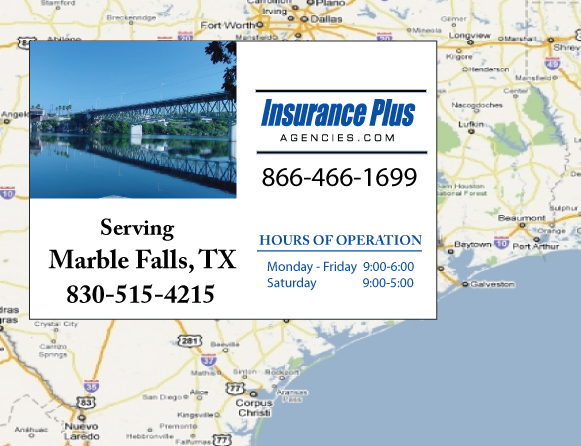 Insurance Plus Agencies of Texas (830) 515-4215 is your local Progressive Motorcycle agent in Marble Falls, TX.