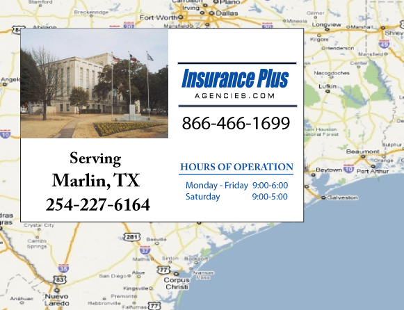Insurance Plus Agencies of Texas (254) 227-6164 is your local Homeowner & Renter Insurance Agent in Marlin, Texas.