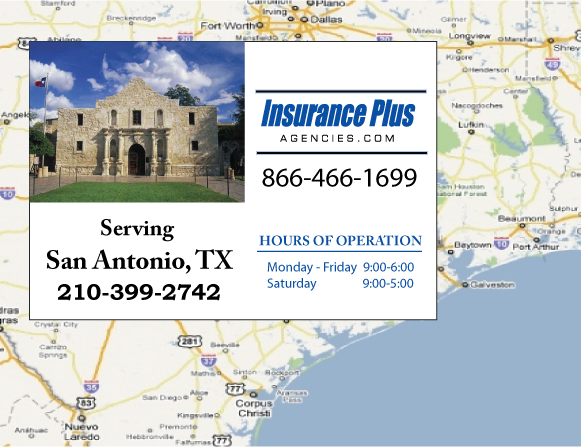 Insurance Plus Agencies of Texas (210) 399-2742 is your Progressive Insurance Quote Phone Number in San Antonio, TX.