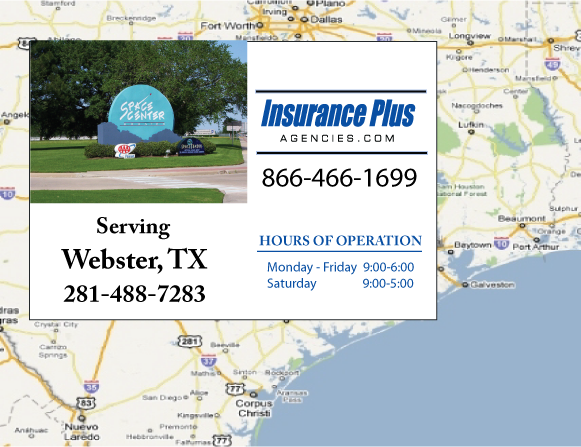 Insurance Plus Agencies of Texas (281)331-7775 is your Texas Fair Plan Association Agent in Webster, Texas.